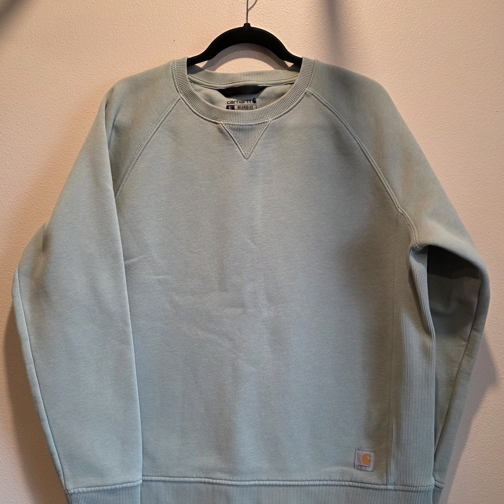 Carhartt Women's Light Blue Crewneck Sweater